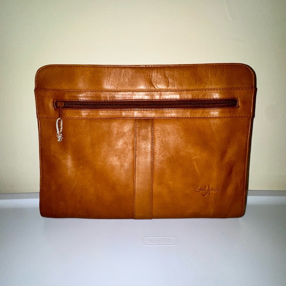Brown Leather Document Portfolio